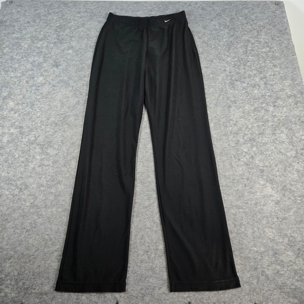 Nike Womens Black Dri-FIT Wide Leg Athletic Yoga Pants L